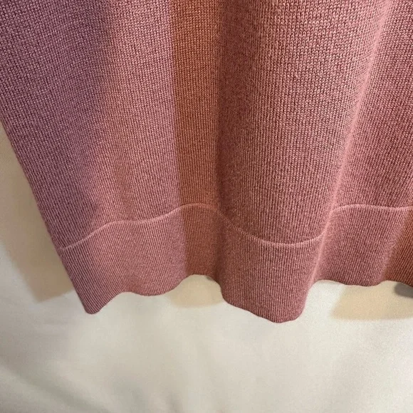 Allison Brittney Womens Size M knit Long Lace up Sleeve Sweater Dress Mauve Pink